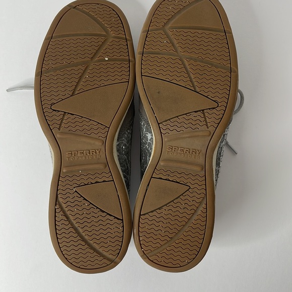 Womens Sperry Topsiders - size 9 - gray with sequins - Picture 5 of 7